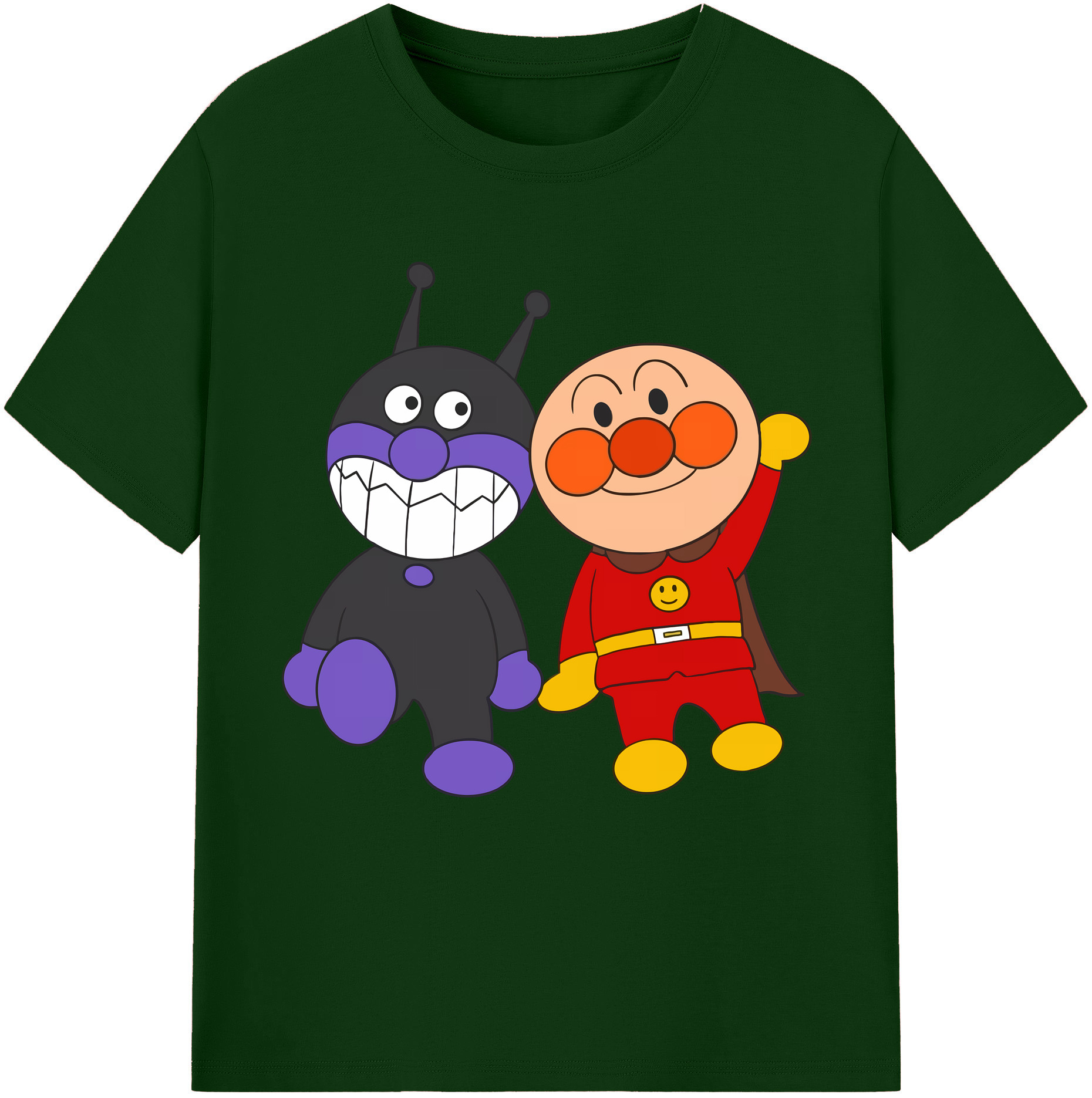 （画像用） アンパンマン Anpanman 綿100％半袖Tシャツ（フロントプリント）